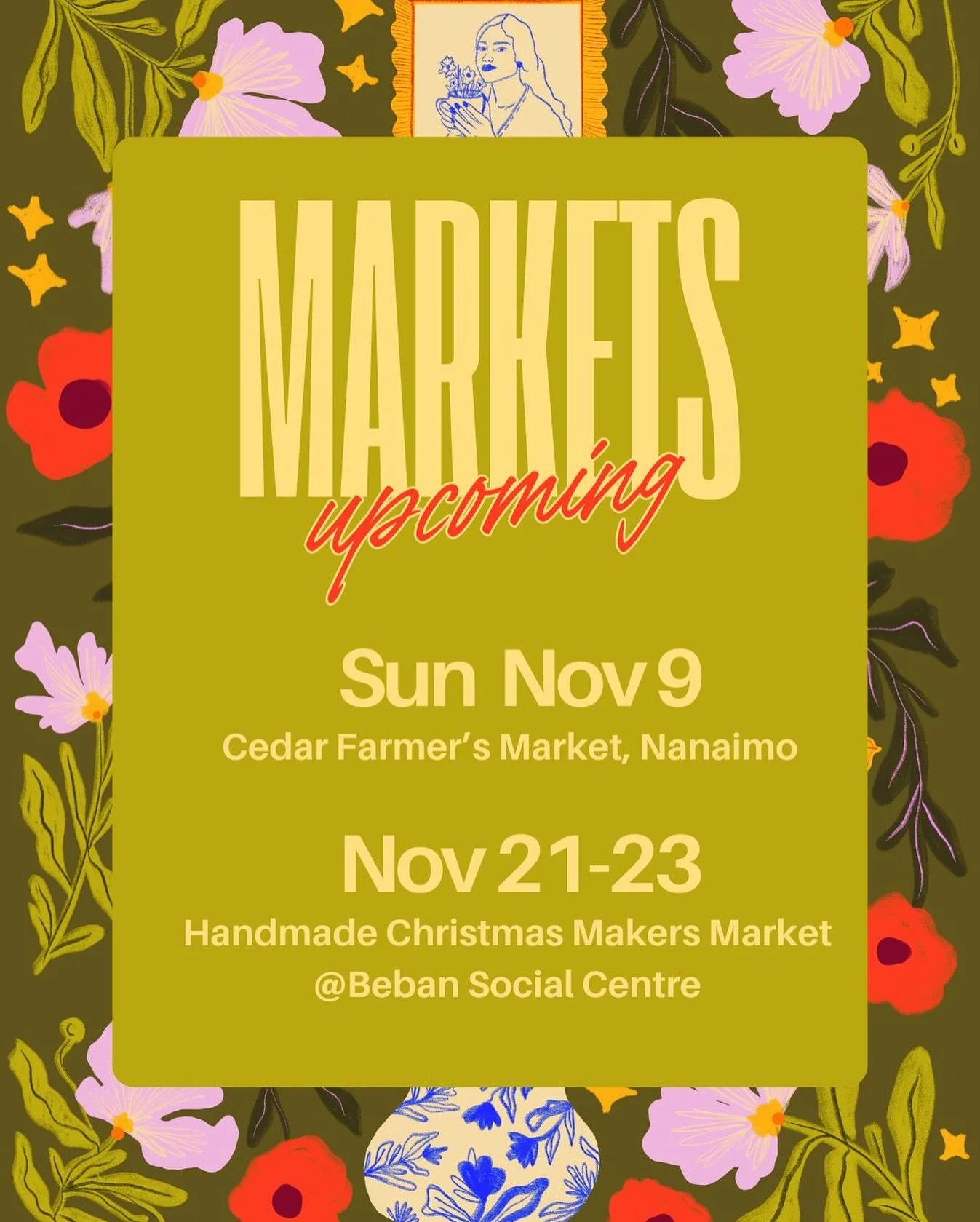 The market season is here and this weekend you can find me at the @cedarfarmersmarket Christmas event. My annual seconds sale will be on as well so come snatch a piece that needs a good home ❤️