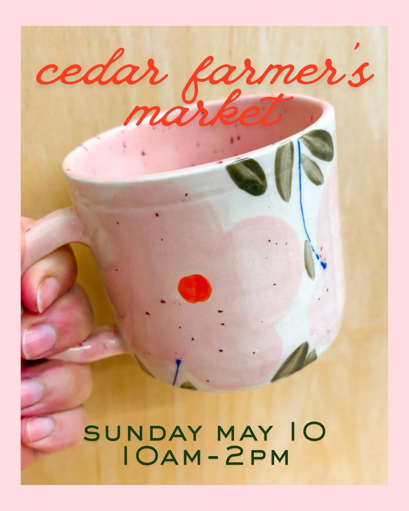 Looking forward to seeing you at the opening day of @cedarfarmersmarket on May 10. Come celebrate Mothers Day and grab a little treat for any the special mamas in your life ❤️