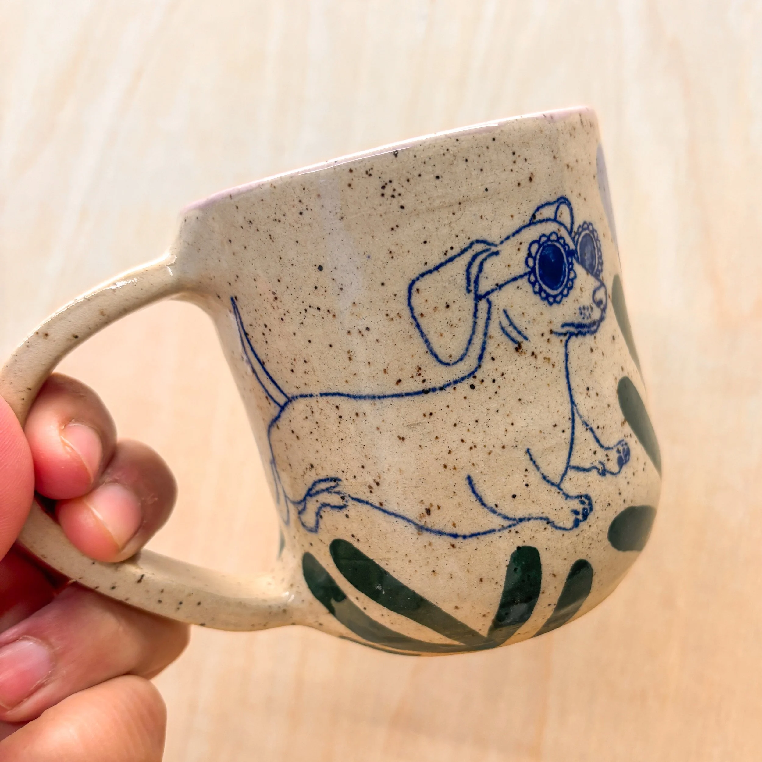 Wiener Dog Speckled Mug