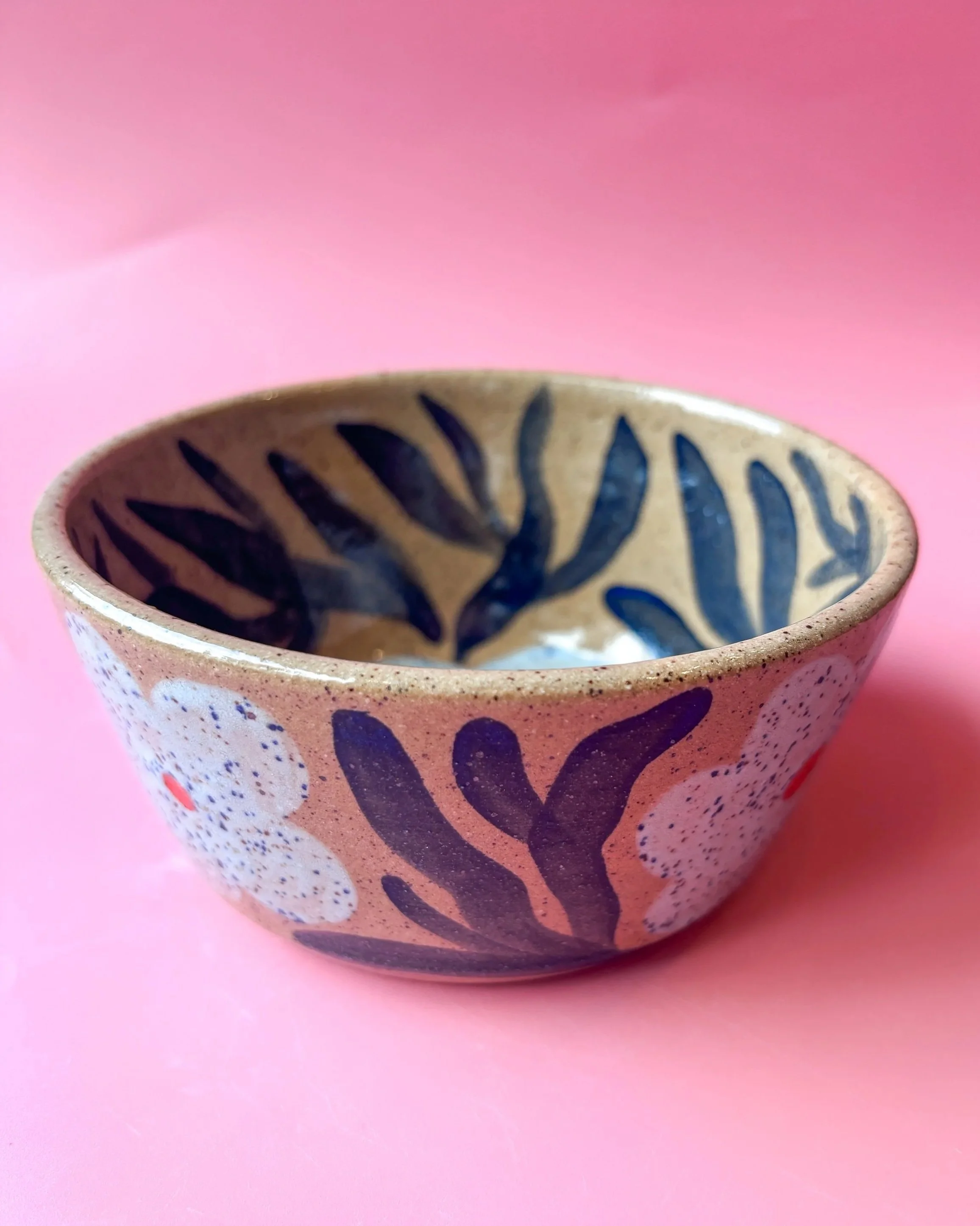 Blue Floral Snack Bowl