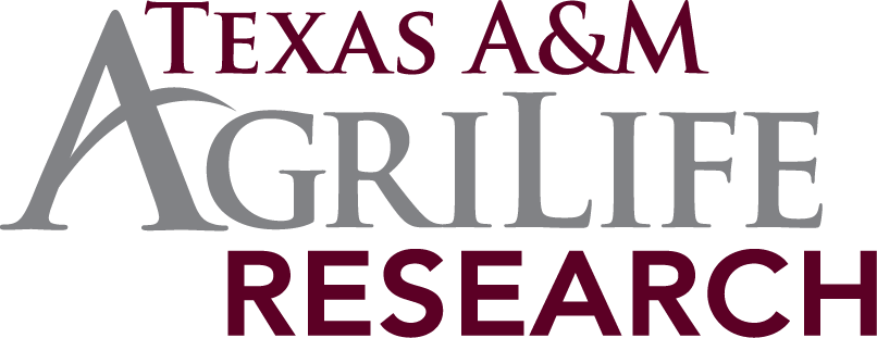 Texas A&M Agrilife Research logo in maroon and gray text.