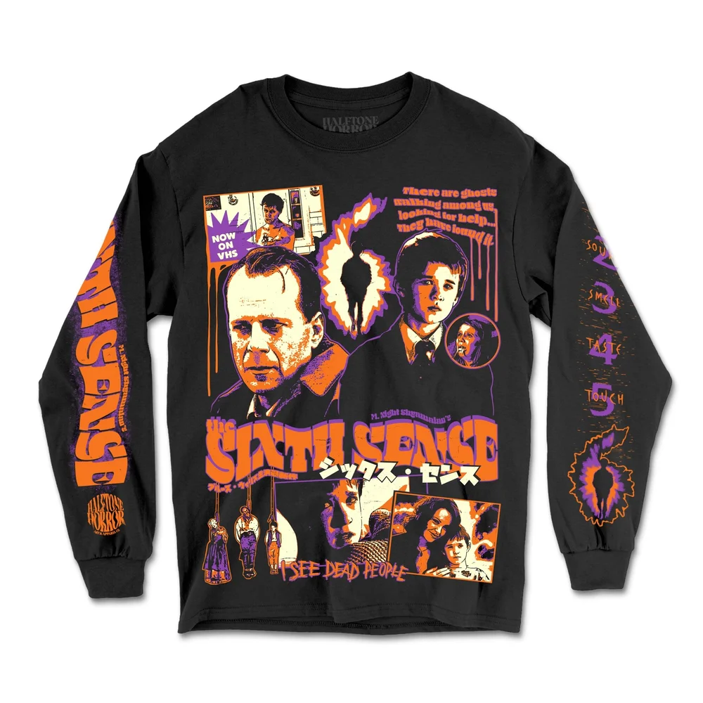 The Sixth Sense Long Sleeve — Halftone Horror | Art & Apparel Co.