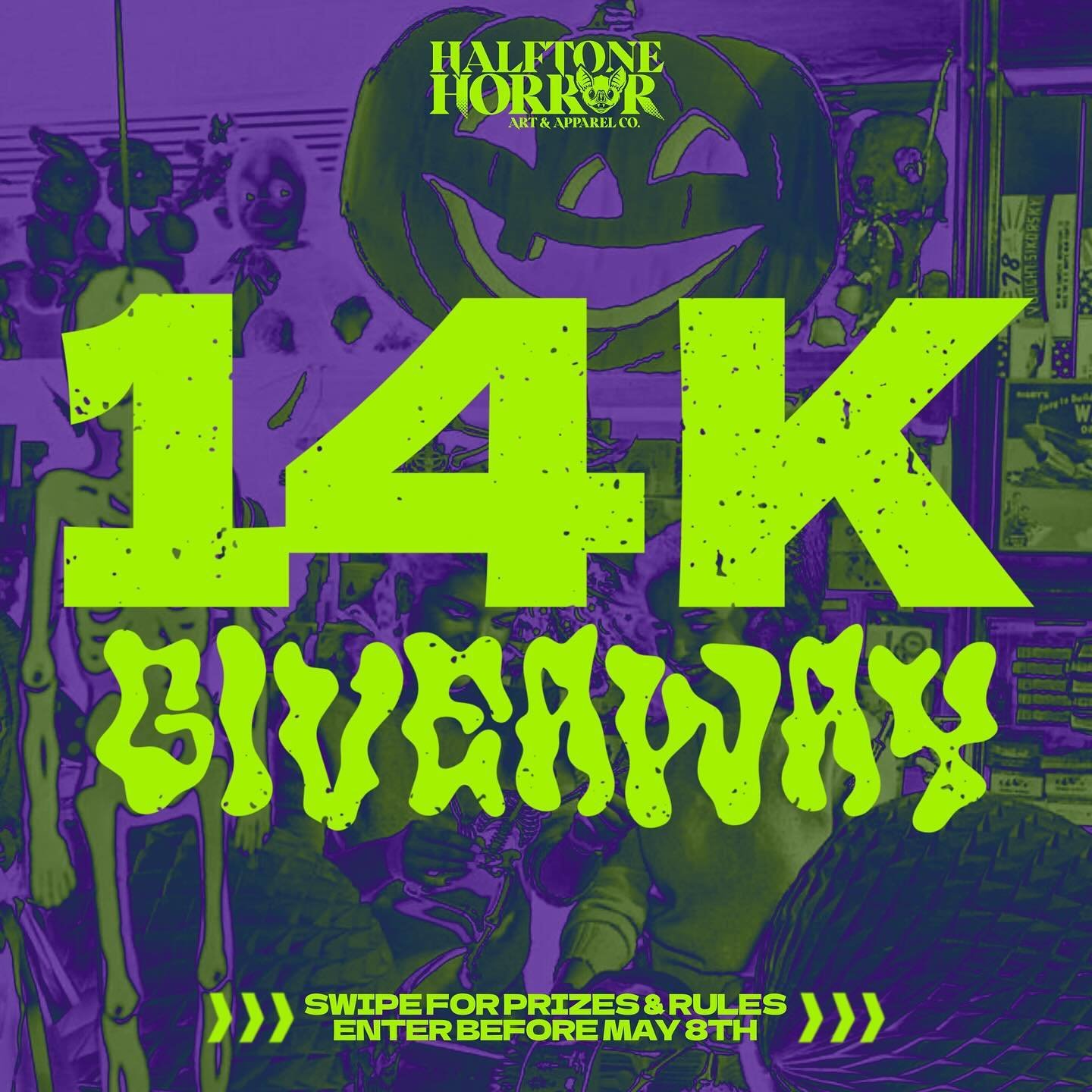 14K GIVEAWAY 🦇✨
.
So many new creeps! Thank you so much for all of the insane support this year already. We&rsquo;ve had some record breaking preorders, events and it&rsquo;s ALL due to you. What better way to say thank you than a chance to win some