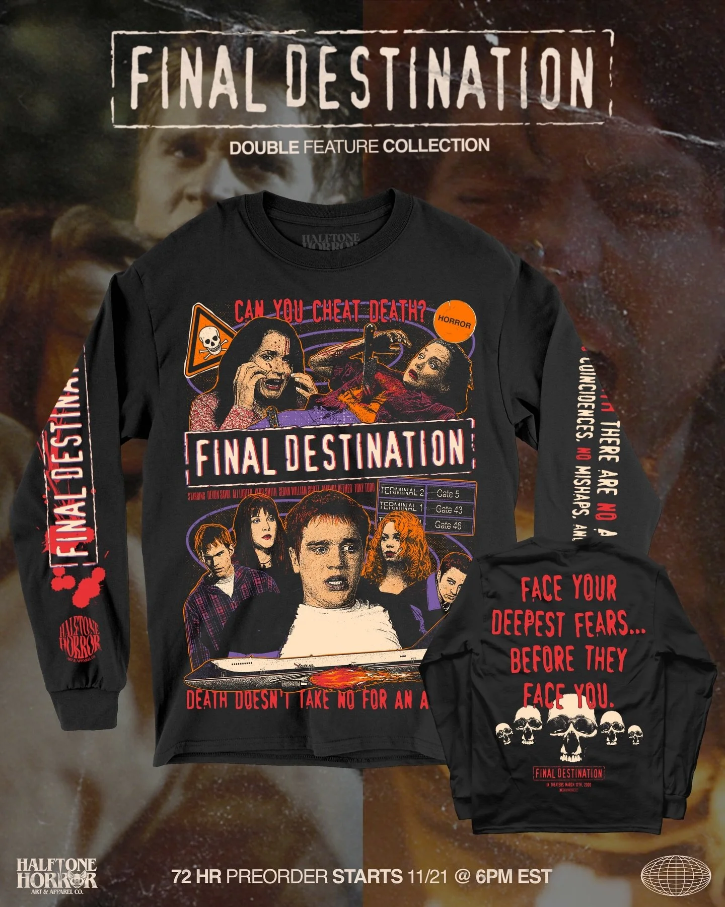 THIS FRIDAY 💀
.
Here&rsquo;s a peek at the mini double feature collection. We really enjoyed Bloodlines and wanted to make sure we gave it some love. Set those reminders so you don&rsquo;t miss out and let us know your favorite Final Destination fil