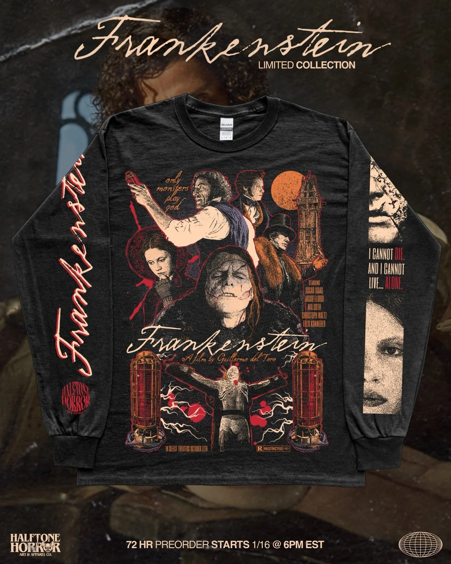 THIS FRIDAY 🍁
.
Here&rsquo;s a look at everything we&rsquo;ll have available in our Frankenstein collection. Some items are limited and may sell out. Set those alarms and sign up for our email newsletter so you don&rsquo;t miss out on this or future