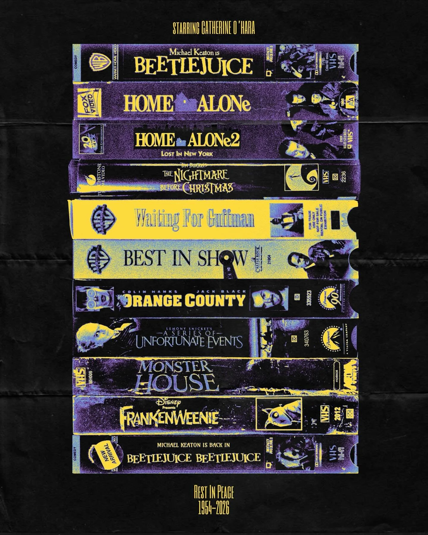 O&rsquo;Hara Stack 
.
The news of Catherine O&rsquo;Hara passing hit us extra hard. I felt, I&rsquo;m sure as many had, that she was our movie mom. One of the most talented, kind hearted and gut bustingly hilarious actors of our time or any. She&rsqu