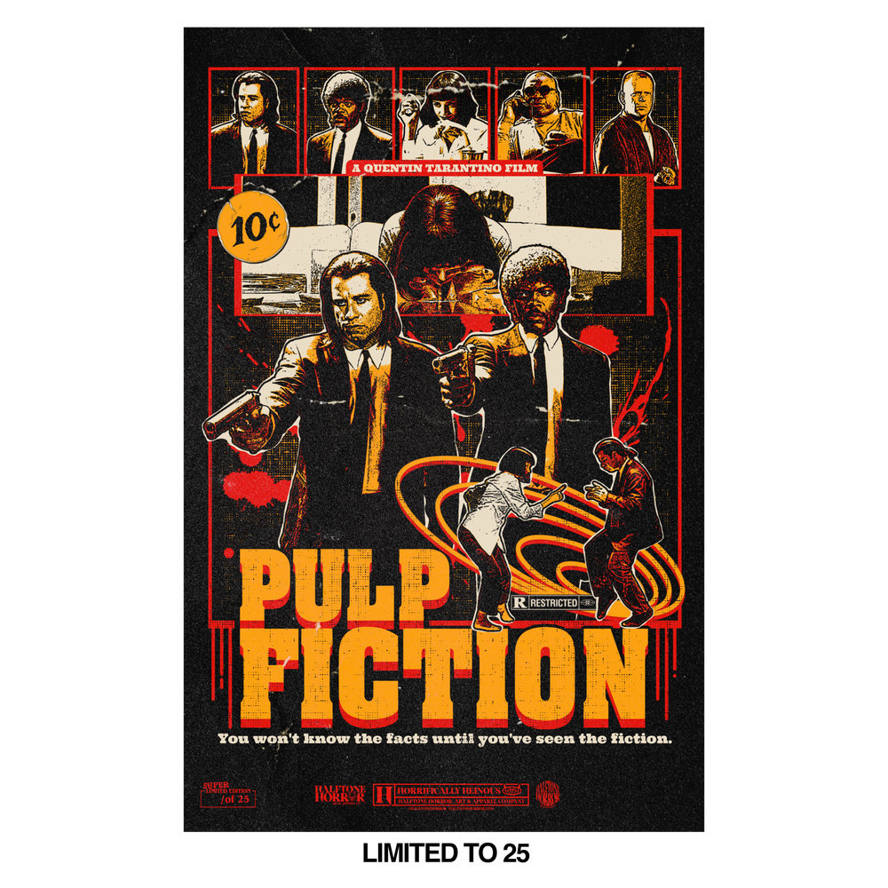 【当時物】90s PULP FICTION ORIGINAL POSTER PULP FICTION Original Movie Poster 1994 Recalled Lucky