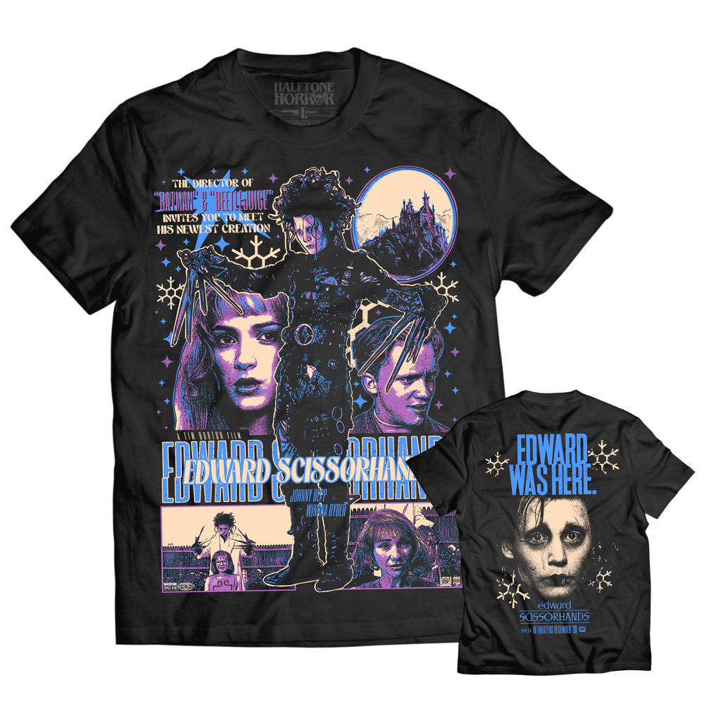 T-shirt Vintage Edward Aux Mains D'argent (Edward Scissorhands) Noir Taille XL Homme