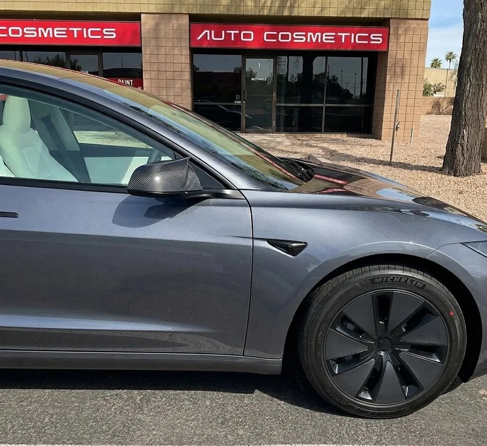 Tesla with ceramic window tint at Auto Cosmetics in Chandler, Arizona