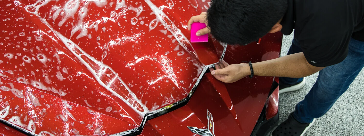 Paint protection film installation at Auto Cosmetics Chandler Arizona