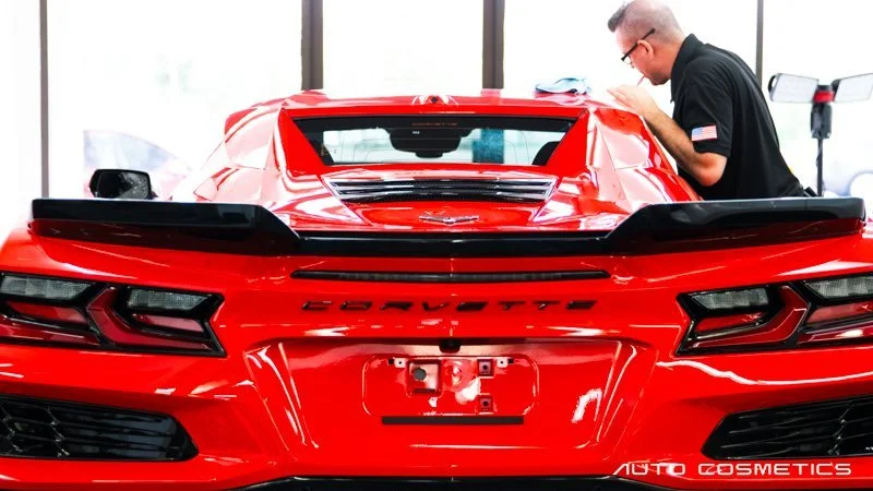 Freshly ceramic-coated vehicle with deep gloss at Auto Cosmetics in Chandler, Arizona