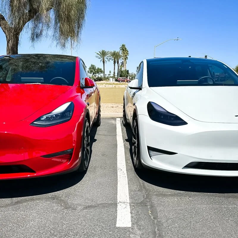 Paint protection film on a Tesla headlight at Auto Cosmetics in Chandler, Arizona