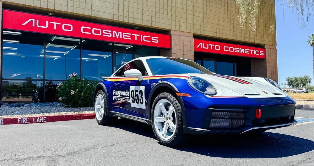 Vehicle in the climate-controlled bay at Auto Cosmetics in Chandler, Arizona