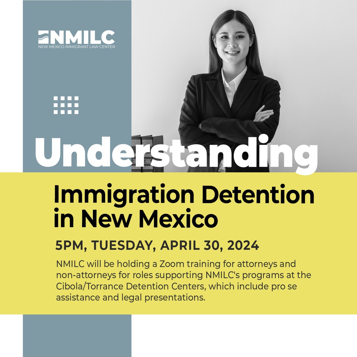 Make a difference with NMILC! Become a volunteer and support our programs at the Cibola/Torrance Detention Centers. Training session on April 30, 2024, at 5pm MT via Zoom. 
.............................................
REGISTRATION LINK IN BIO

#Volu