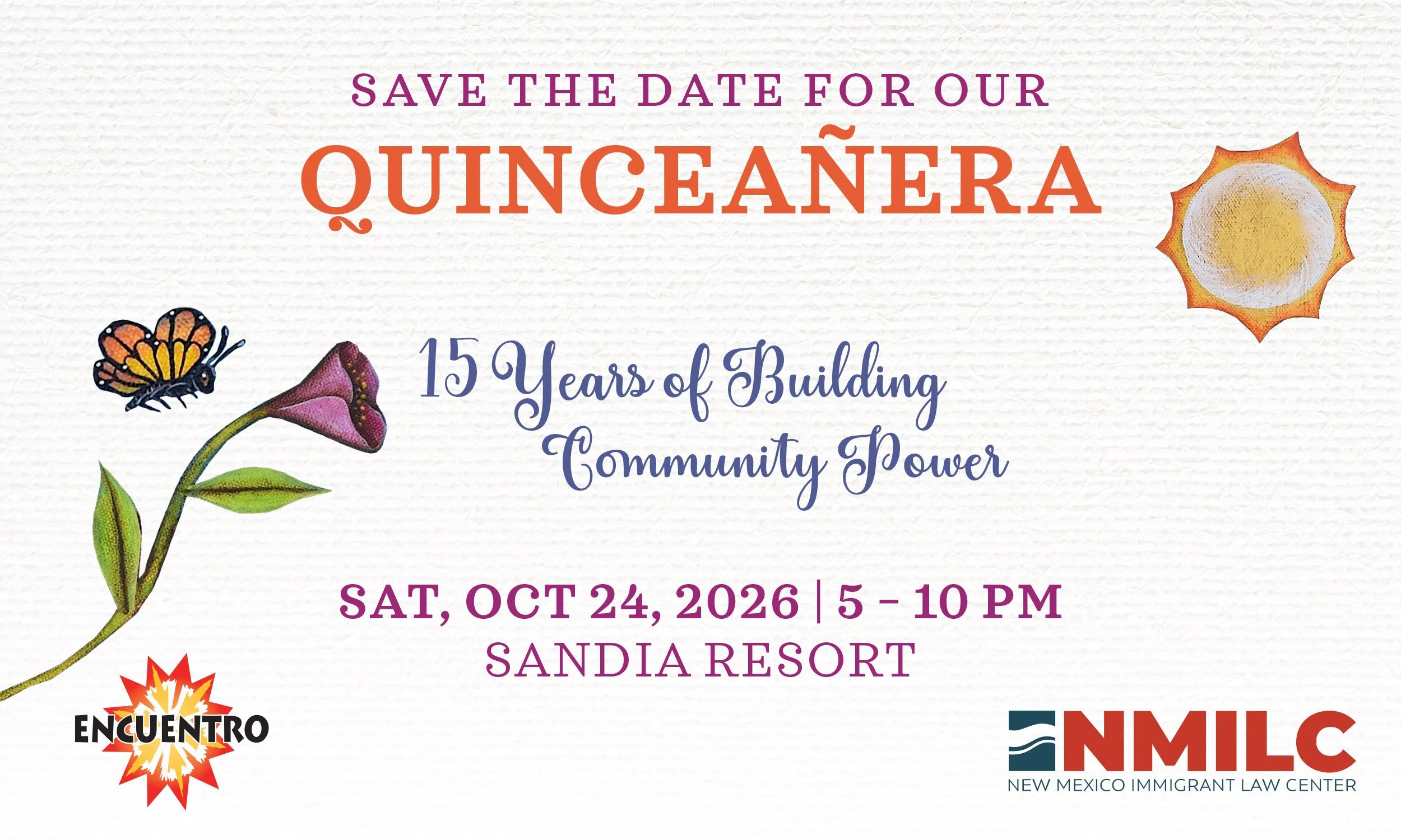 Save the Date for our Quinceañera 
