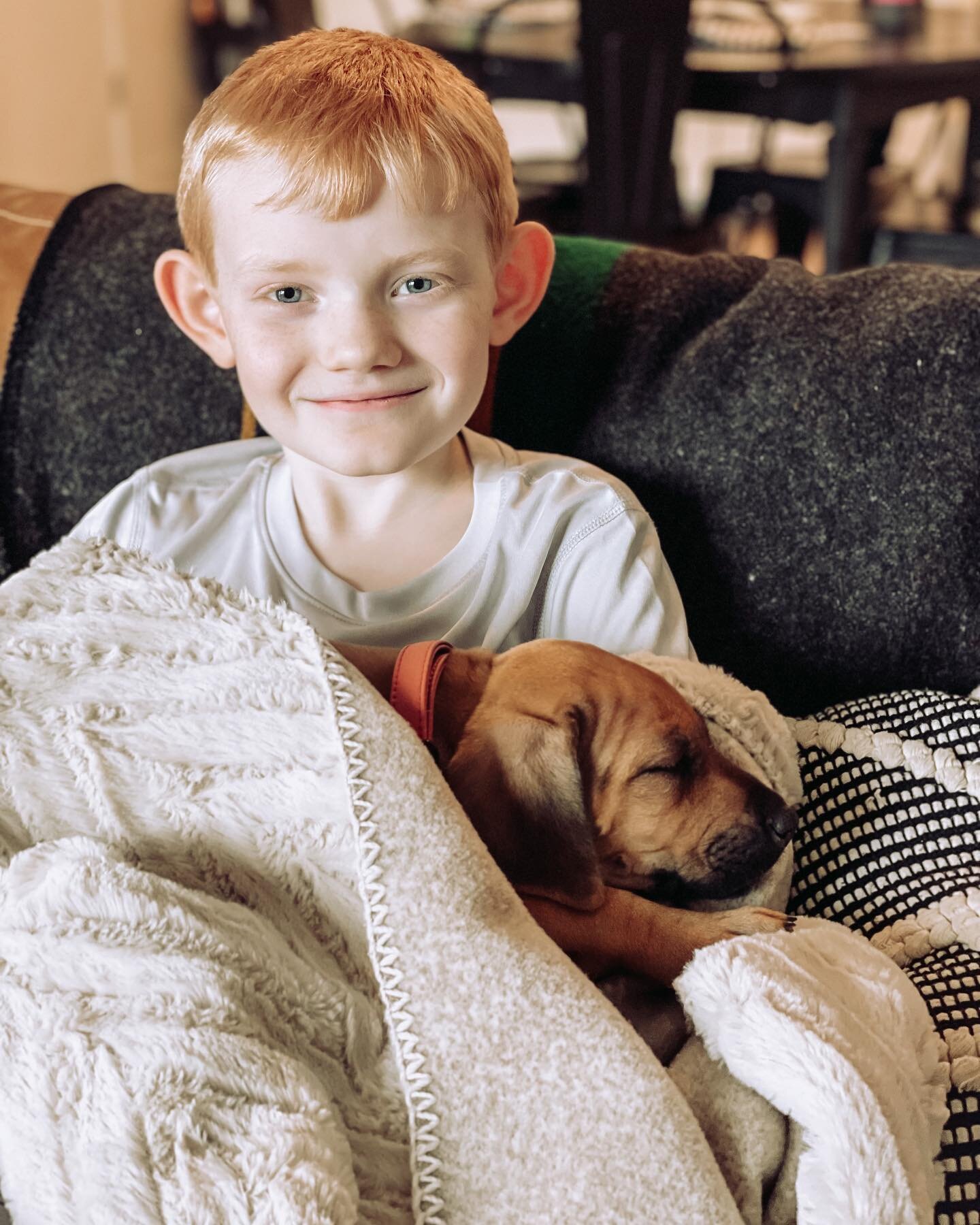 A boy and his dog. 🤍