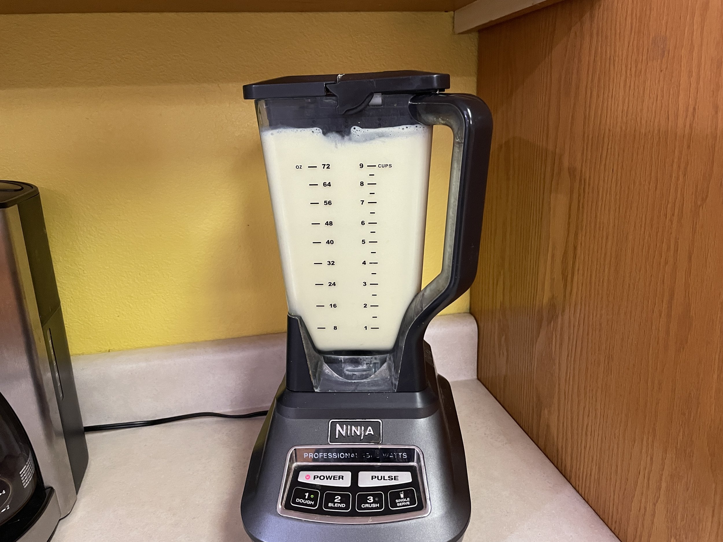 Add ingredients to blender. Blend for 30 seconds.