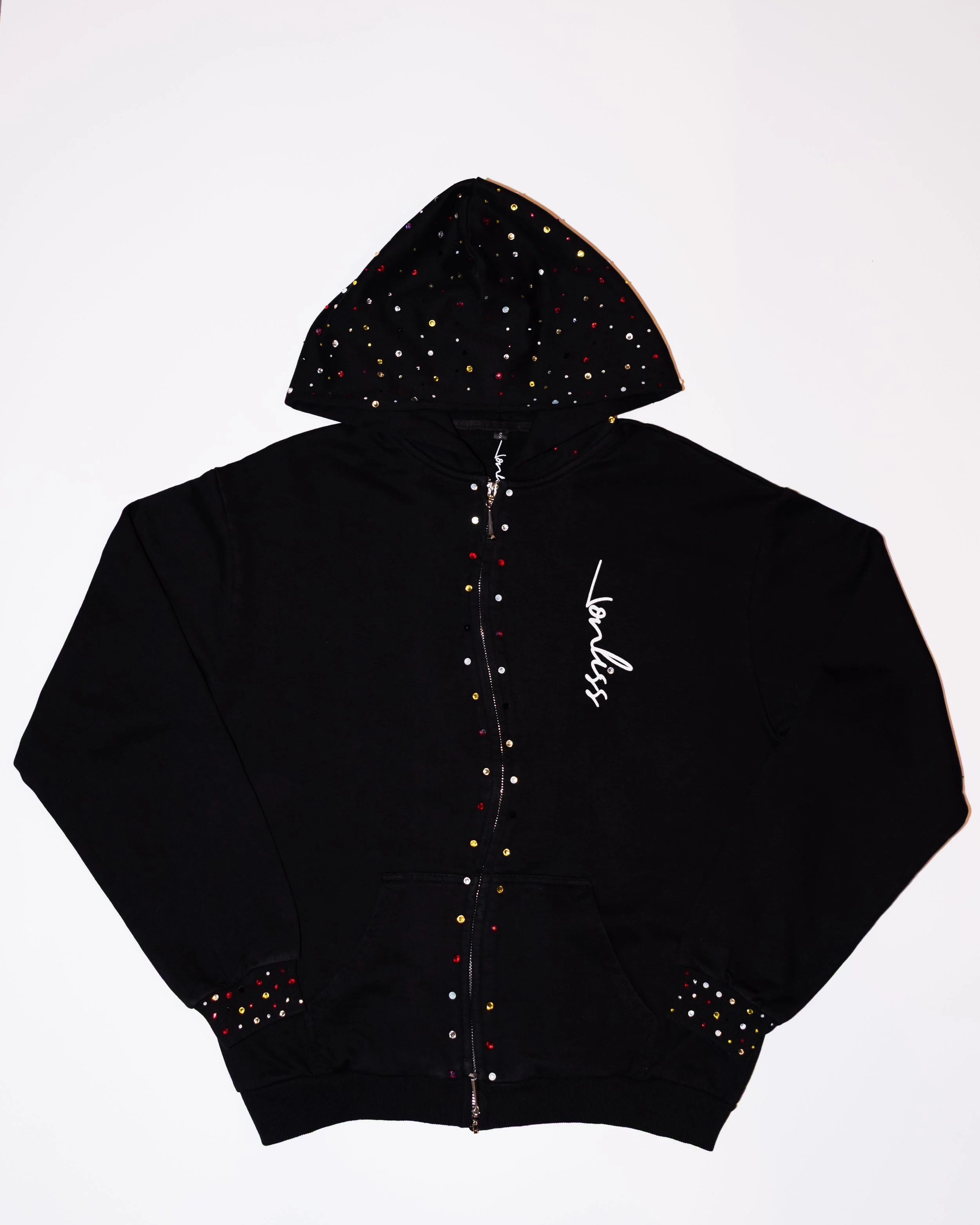 Black Rhinestone Hoodie