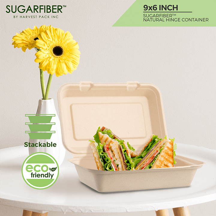 Sugarfiber™ 22 oz Food Trays — HAKOWARE by Harvest Pack Inc