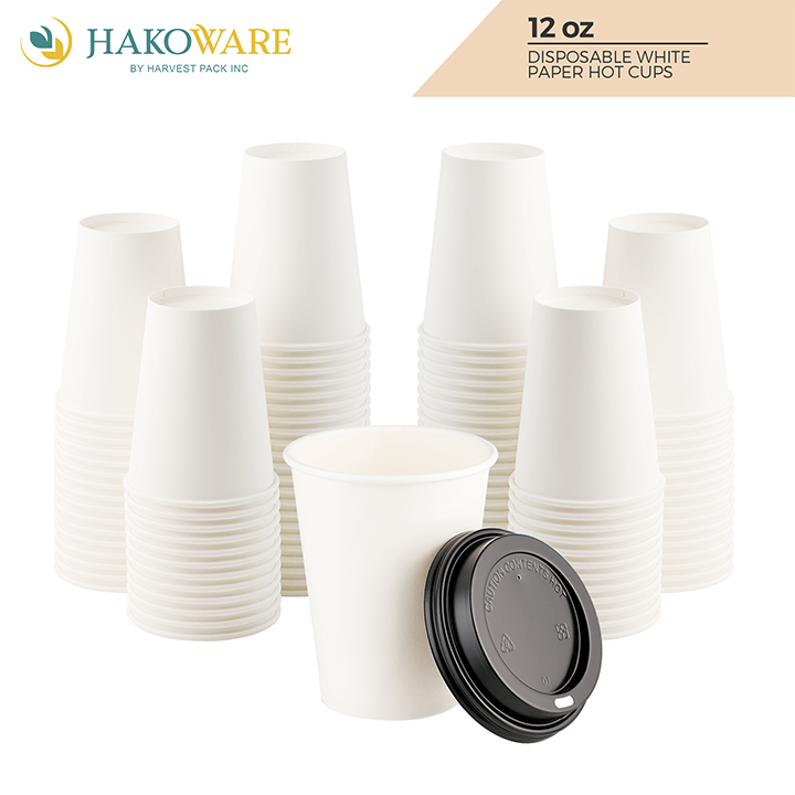 Glad Everyday Disposable Paper Cups with Harvest Weave Design | Heavy Duty Paper Cups, Drinking Paper Cups for All Beverages and Everyday Use | 12