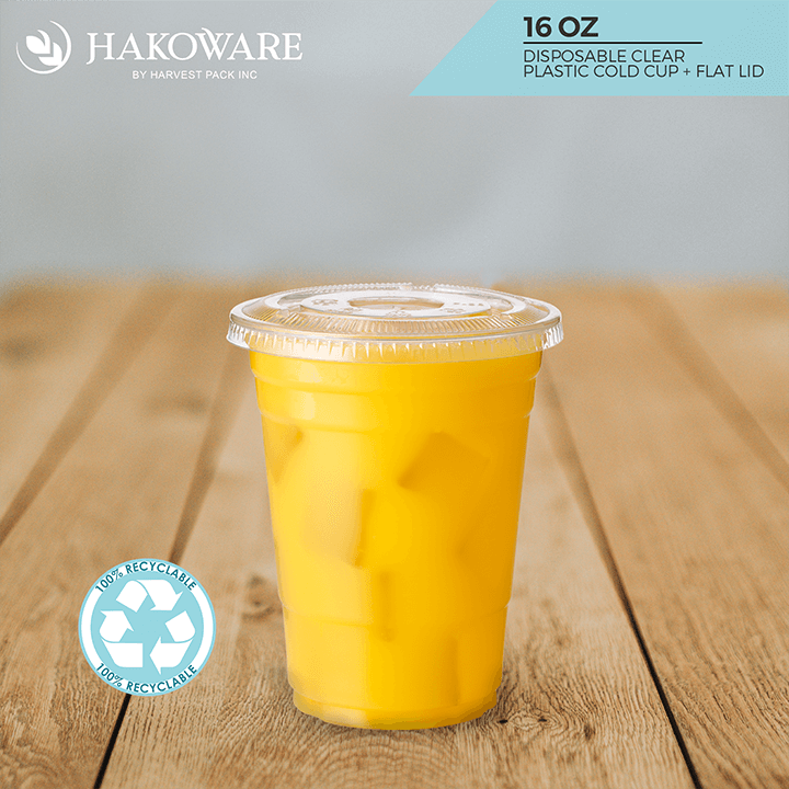 16 oz Clear PET Cold Cups — HAKOWARE by Harvest Pack Inc
