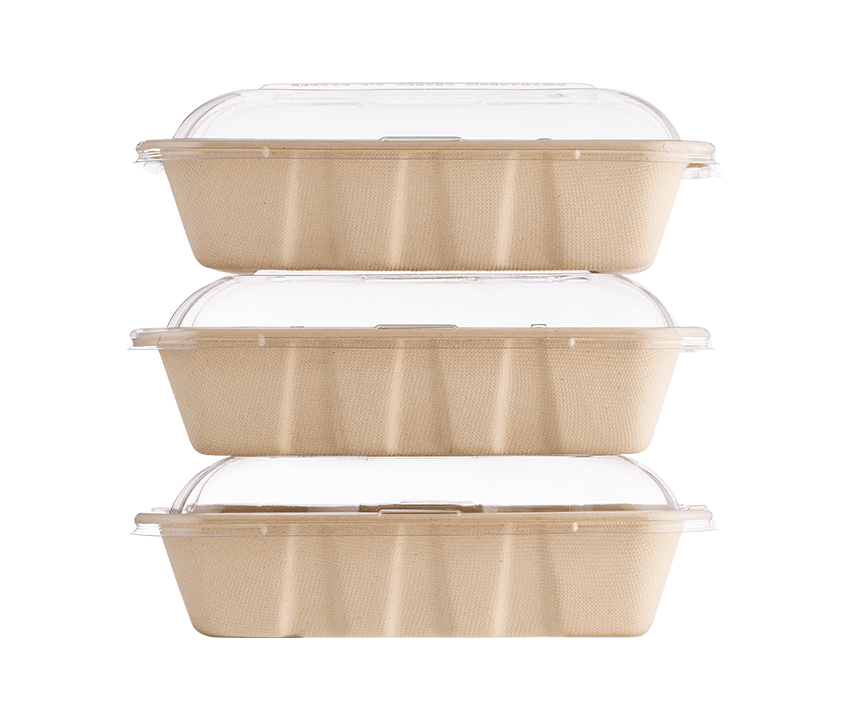 Sugarfiber™ 10x10 inch 3 Compartment Square Hinged Container — HAKOWARE by  Harvest Pack Inc