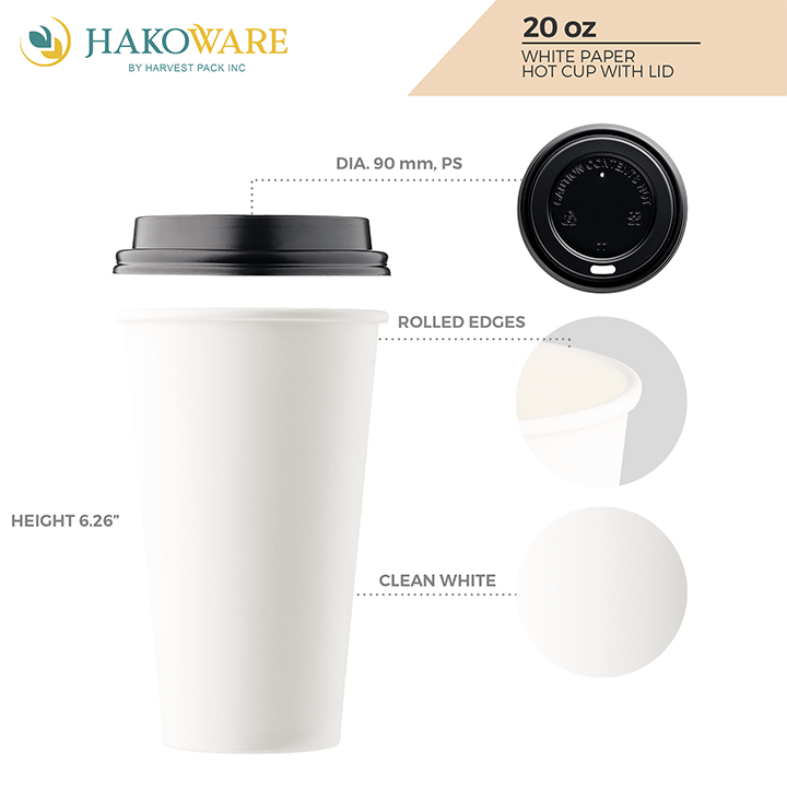 8 oz. White single wall Paper Coffee Cups