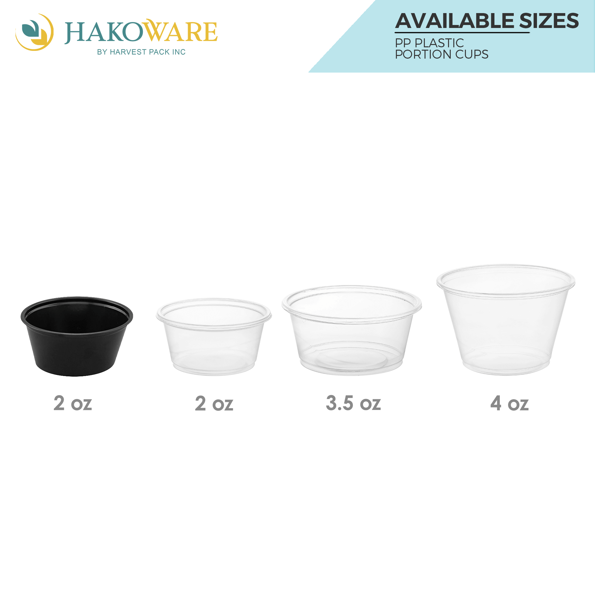 2 oz Clear PP Portion Cup — HAKOWARE by Harvest Pack Inc