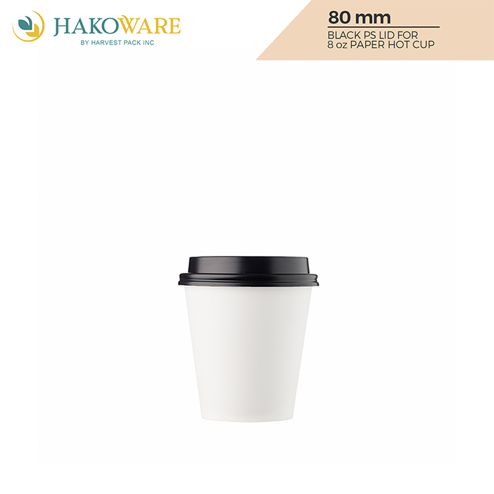 PS Lids for 8 oz Paper Cups  HAKOWARE by Harvest Pack Inc