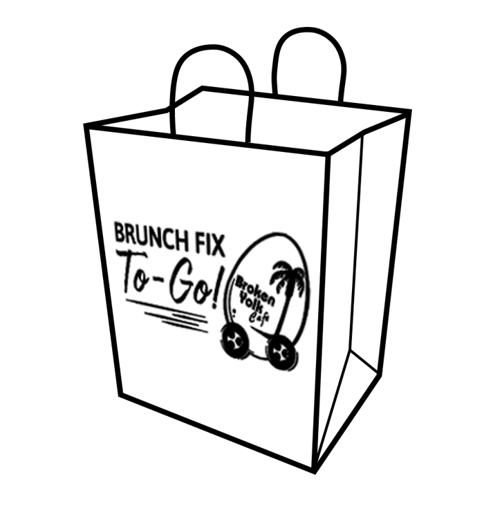 12" x 9" x 15.75" Kraft Paper Bag with Handles Custom 1 Color Print (BROKEN YOLK)