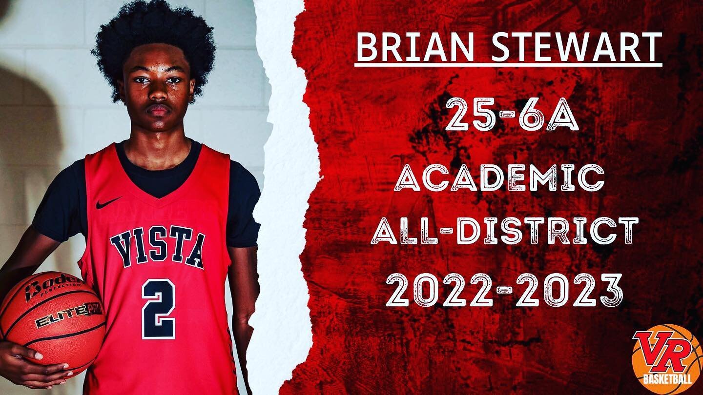 Congratulations to Brian Stewart for earning 25-6A Academic All-District Honors!