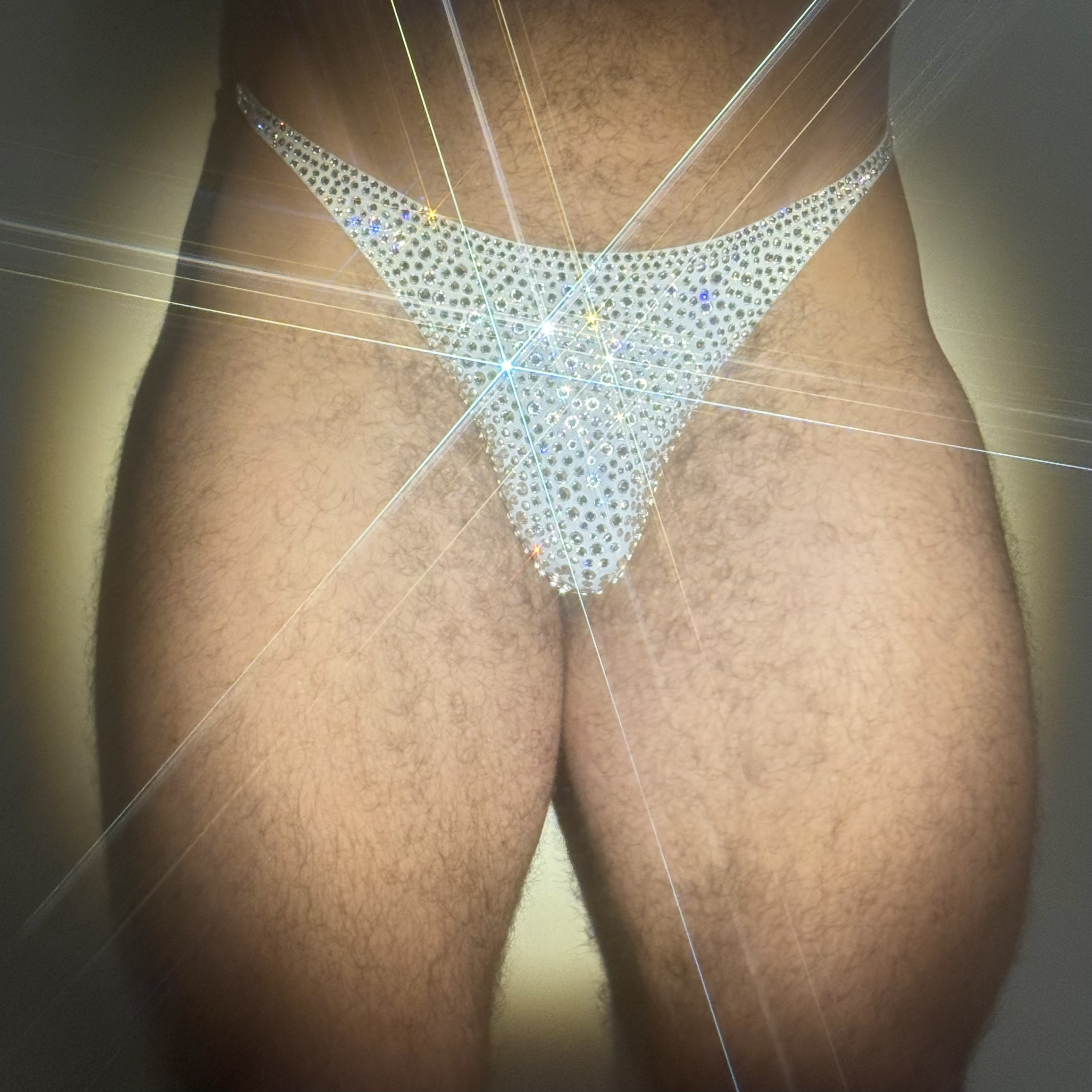 White Crystal Thong