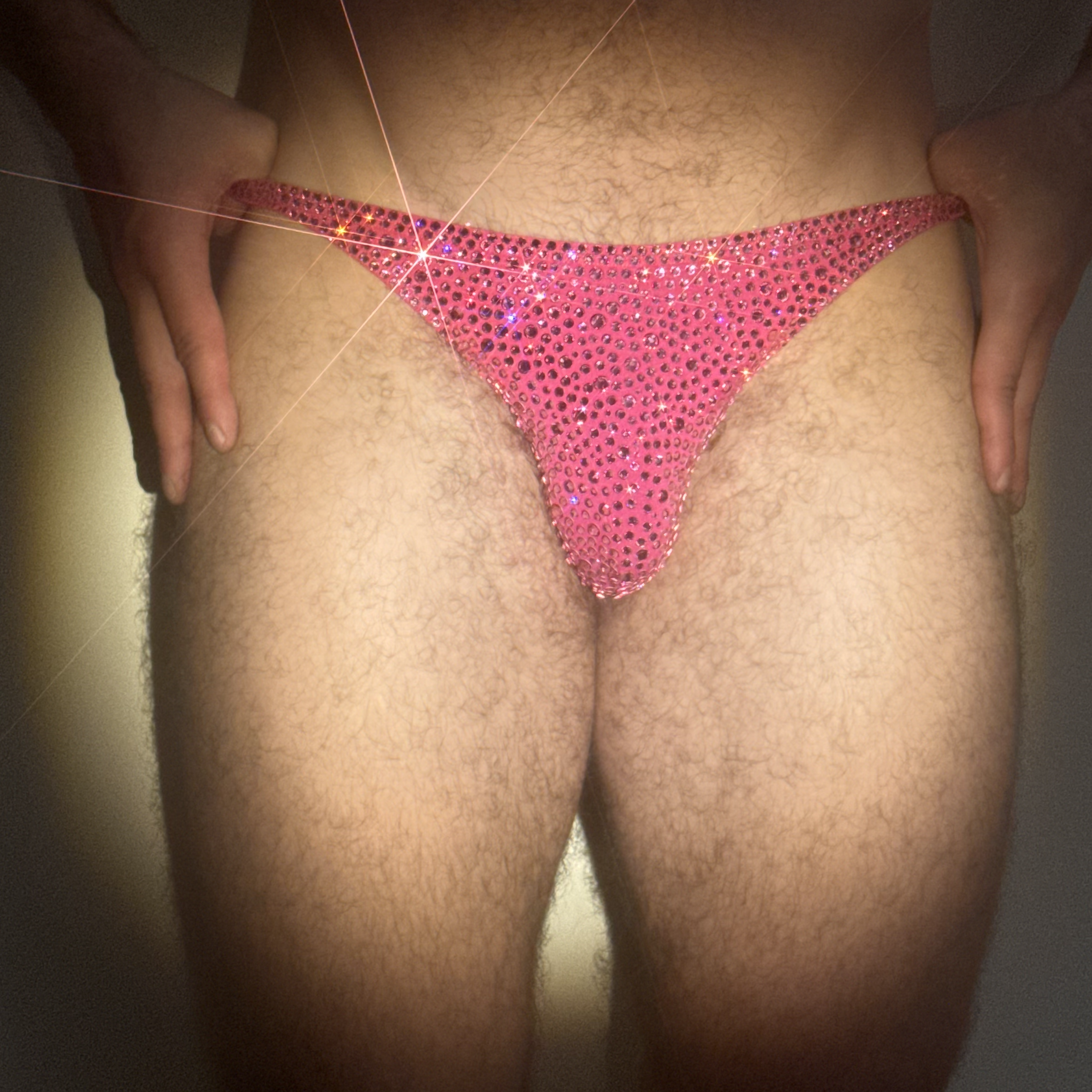 Pink Crystal Thong