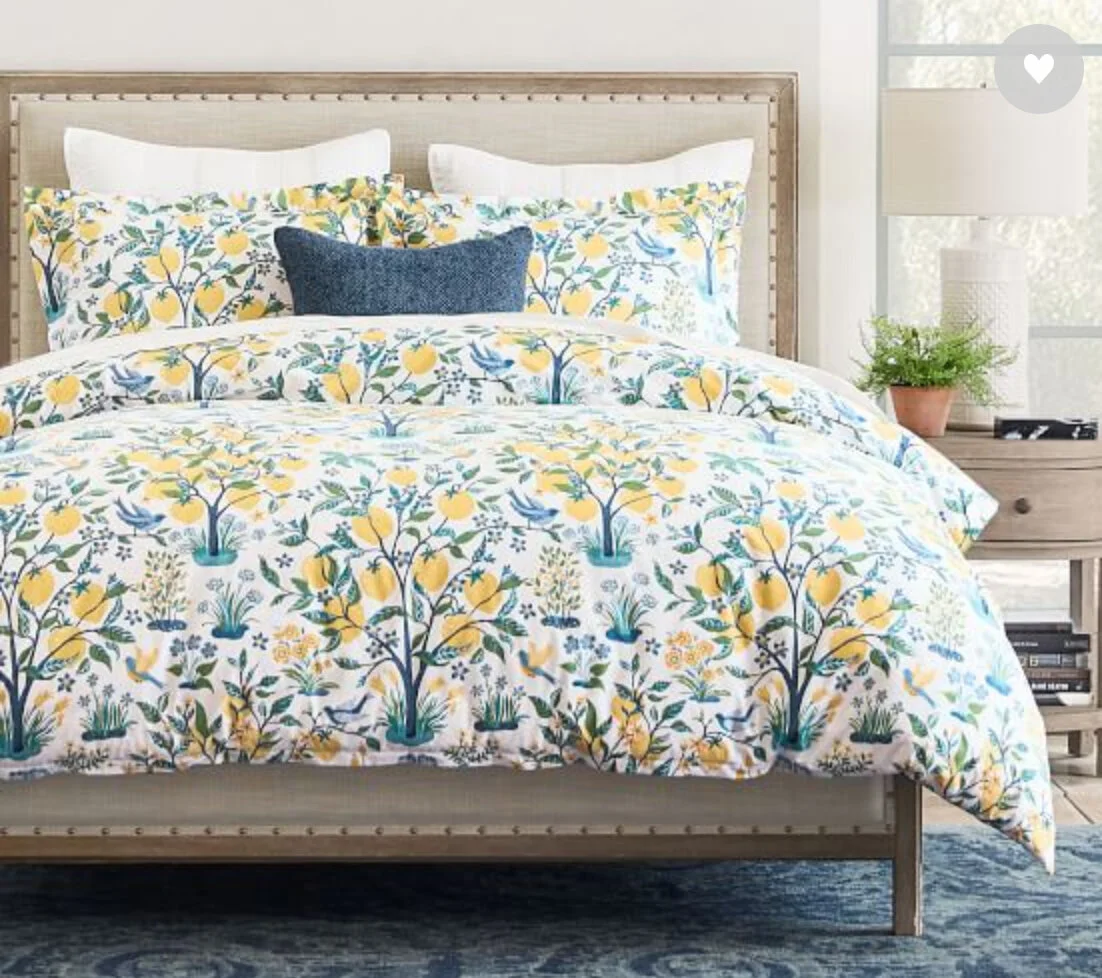 Capri Lemon Tree Bedding for Pottery Barn