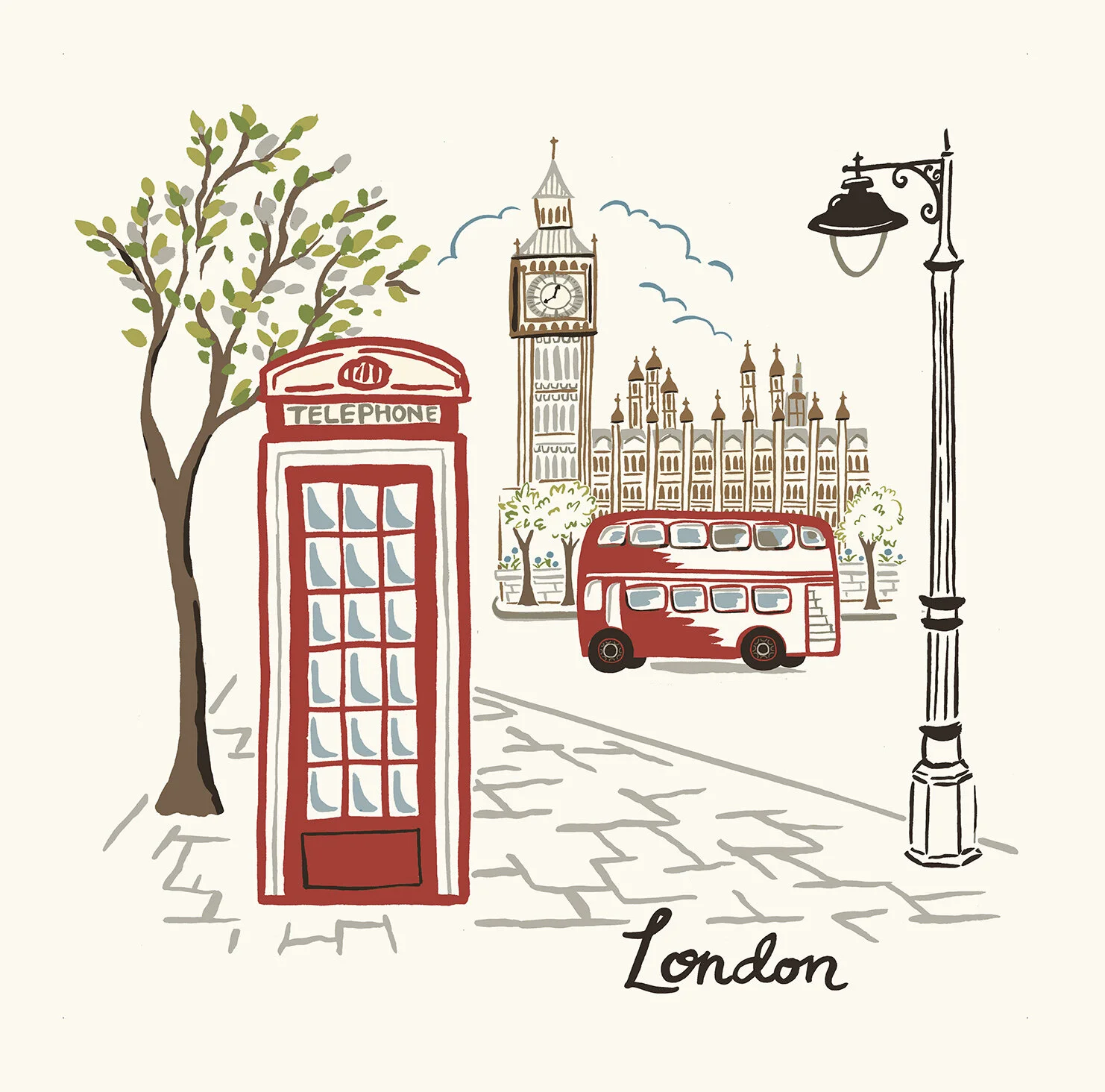 London Embroidered Pillow