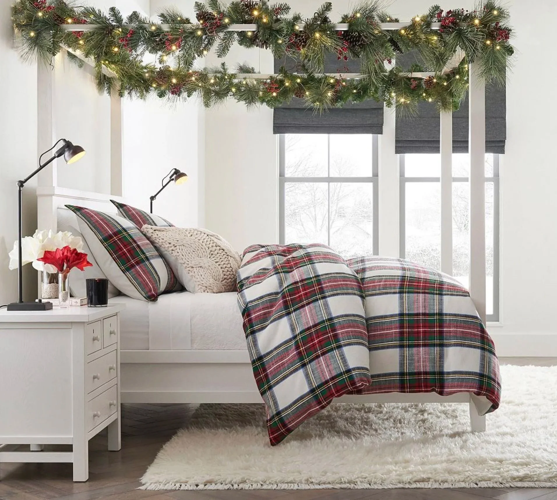 Stewart Plaid Ivory for Pottery Barn