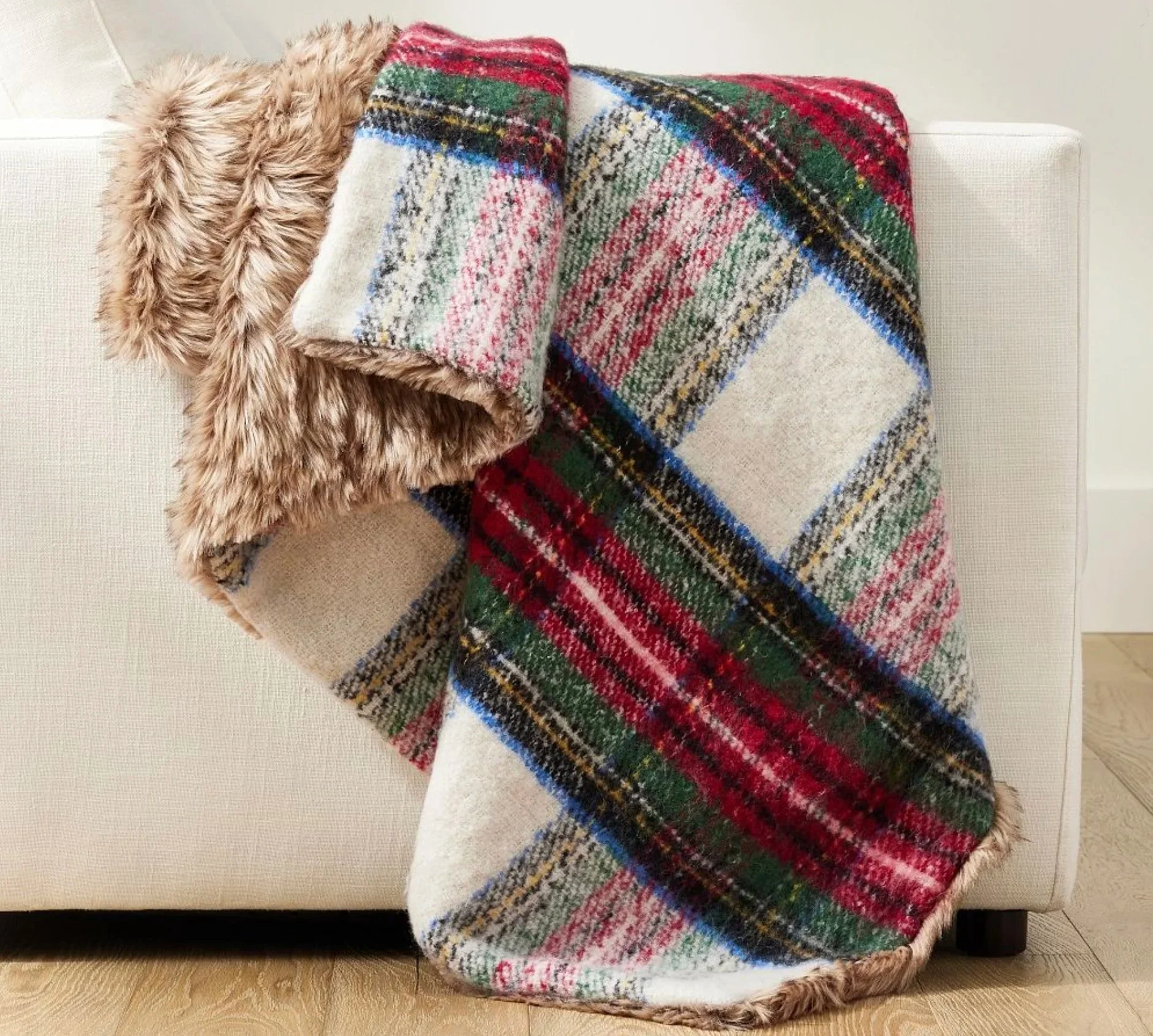 Stewart Plaid Throw for Pottery Barn