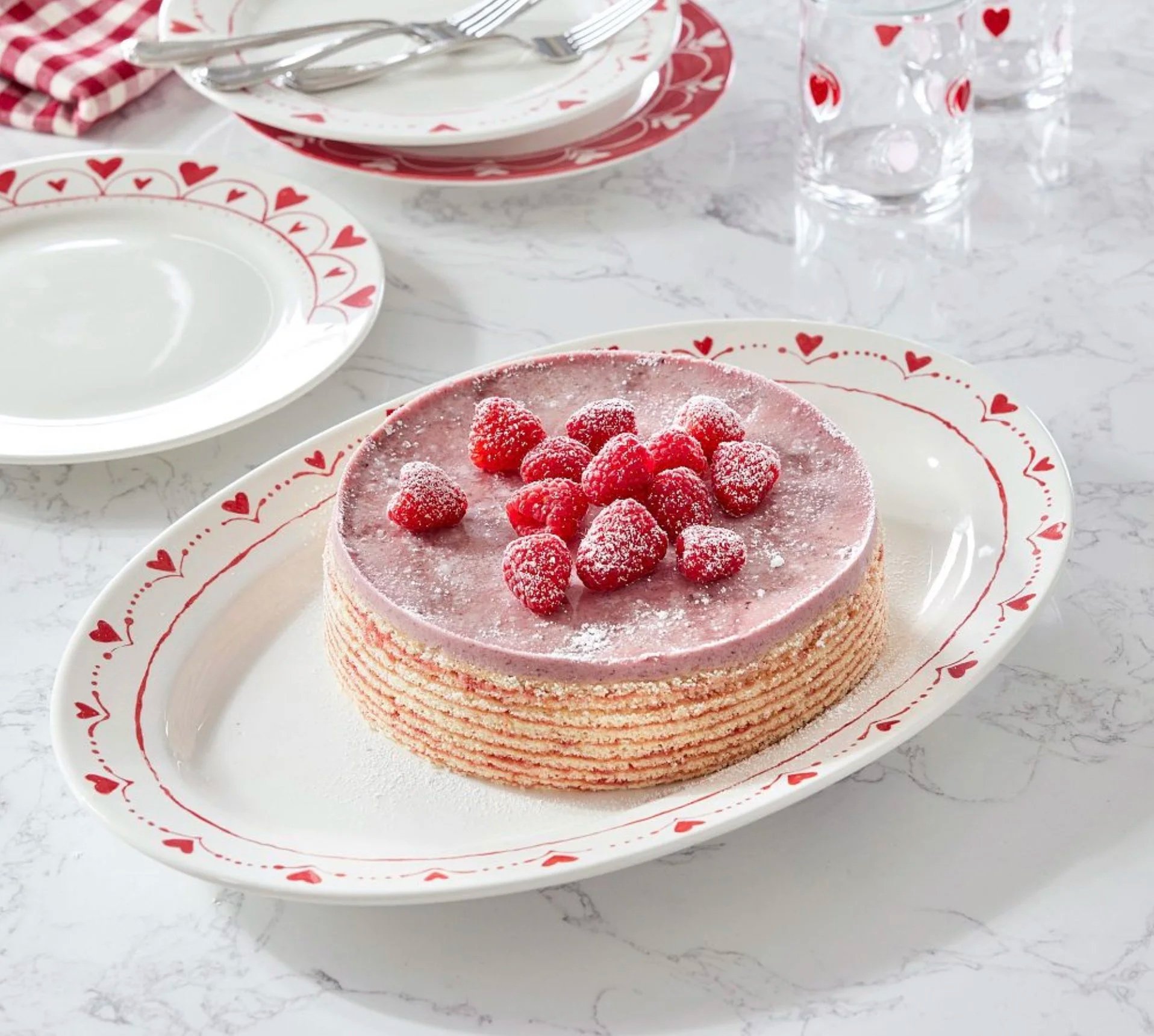 Painted Hearts Platter for Pottery Barn