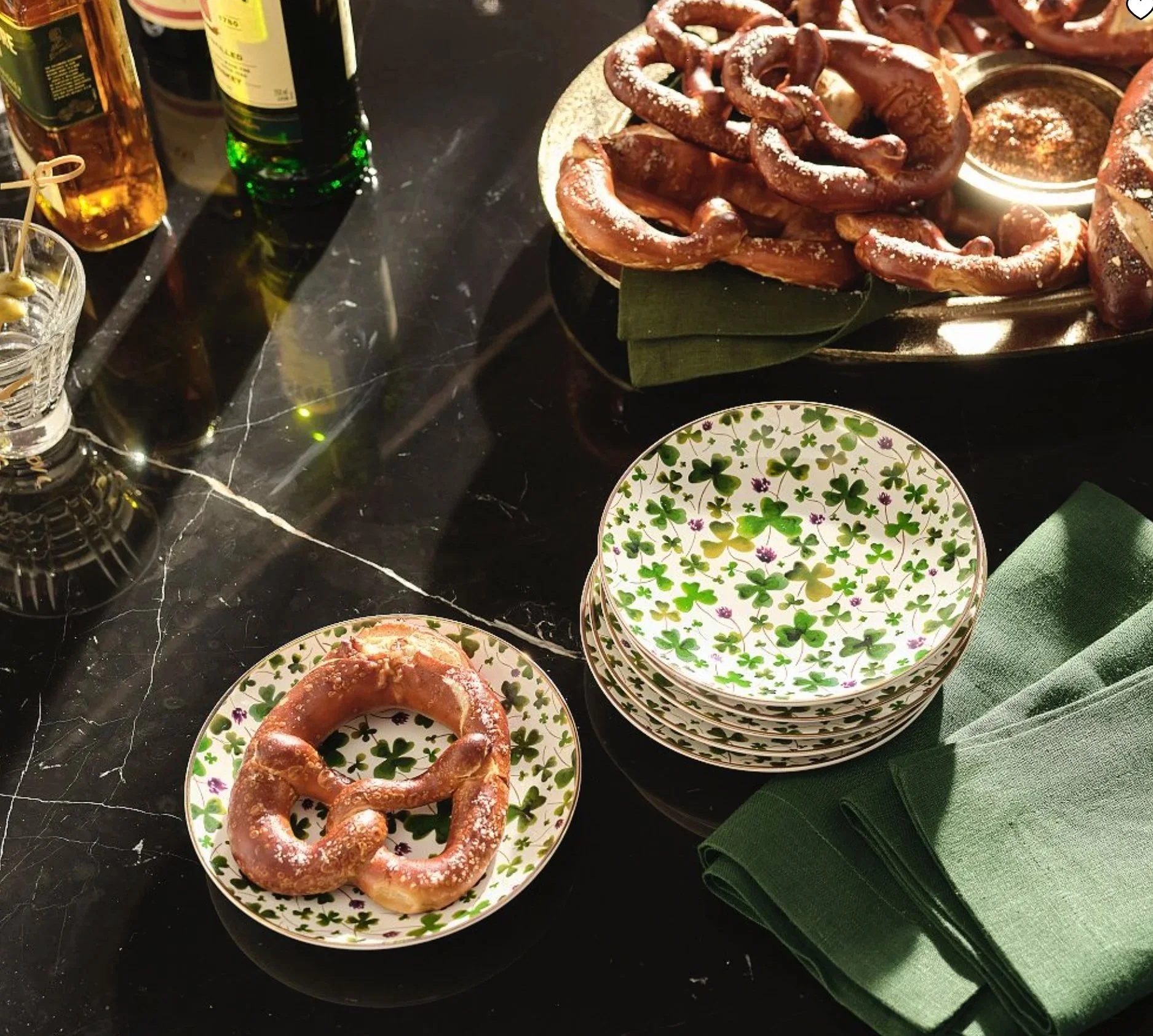 Saint Patrick's Day app plates for Pottery Barn