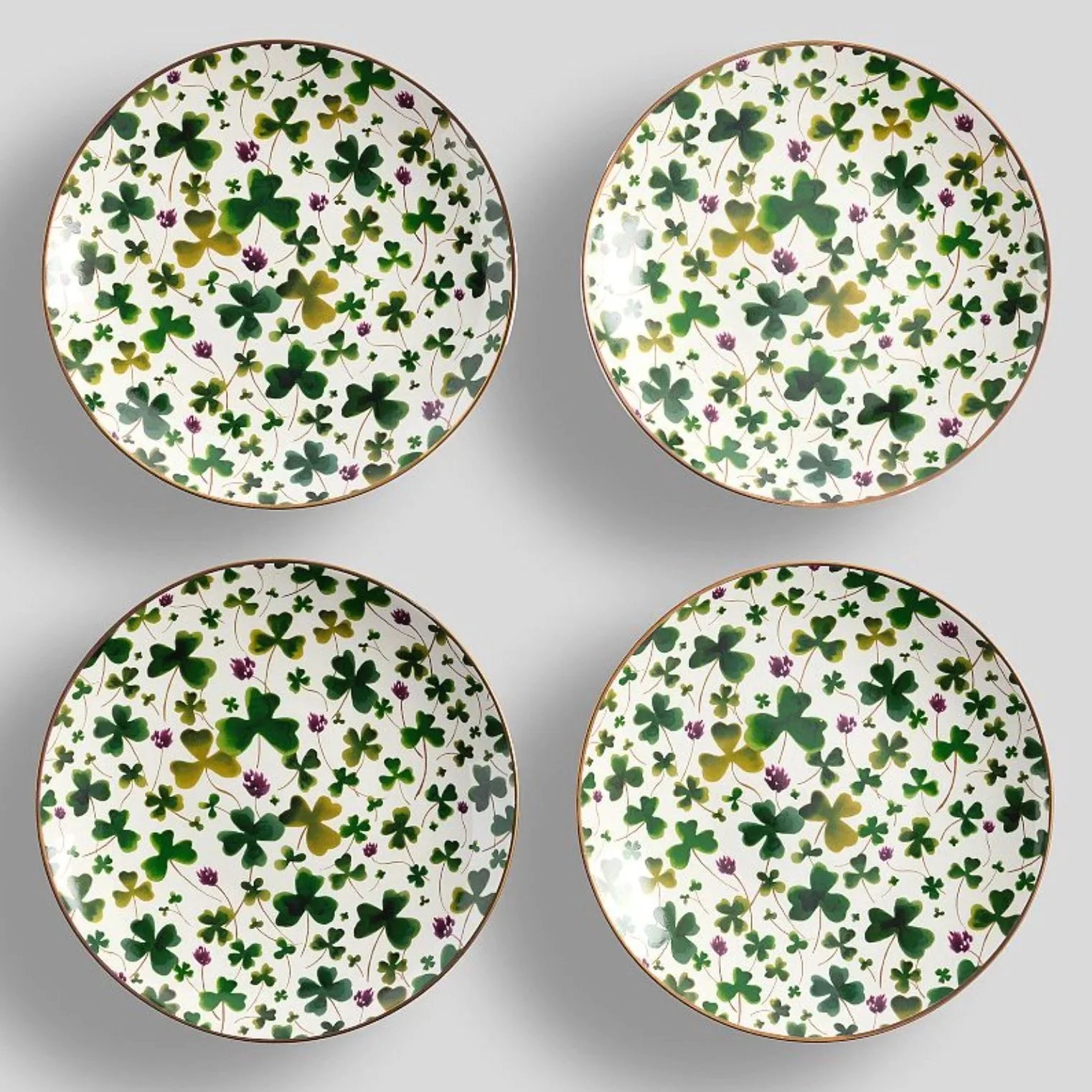 Saint Patrick's Day app plates for Pottery Barn