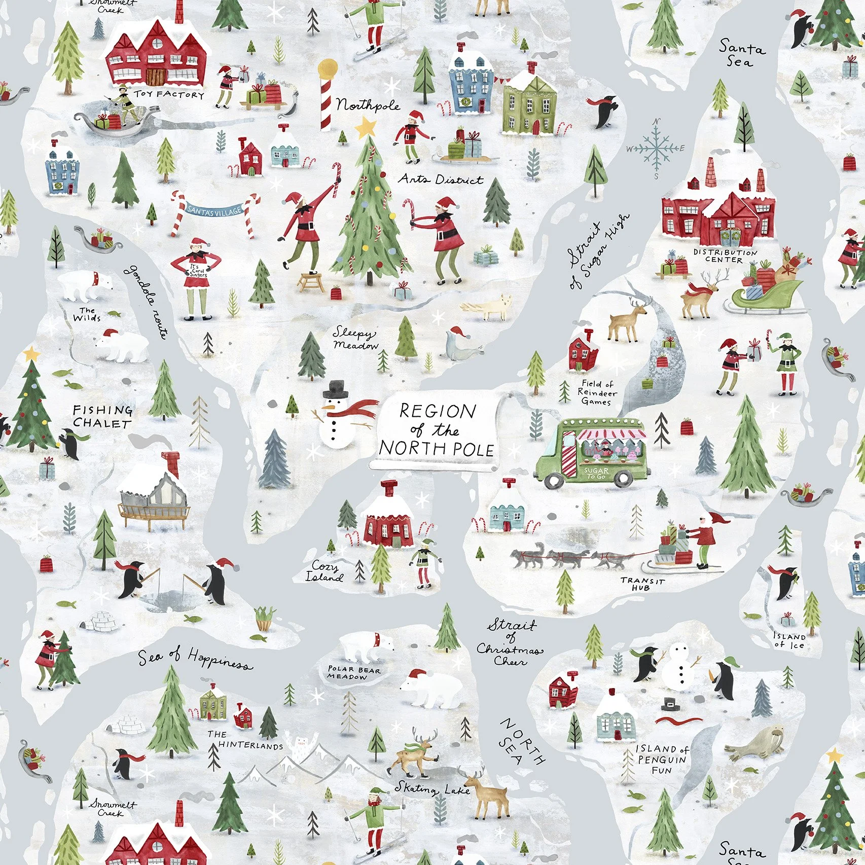 North Pole Print for Pottery Barn Holiday 2023