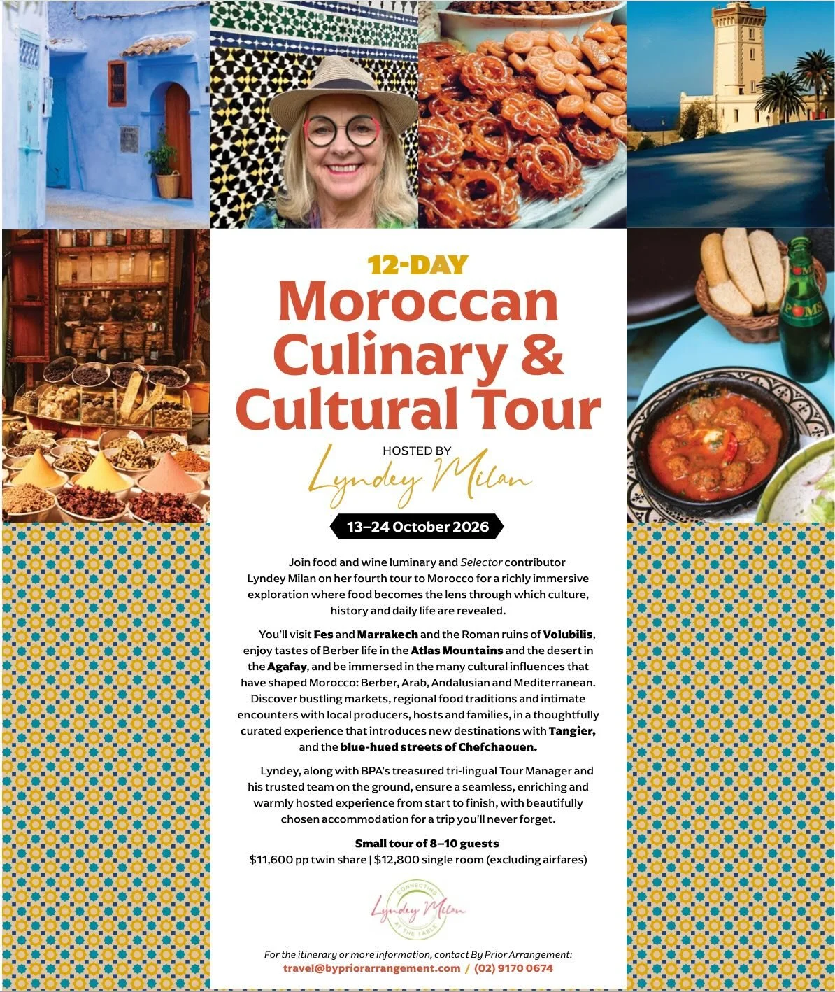 From the pages of @selectormagazine to your kitchen - @lyndeymilan Moroccan-inspired recipe is a beautiful taste of the flavours that await in the kingdom 🇲🇦 

Discover her delicious creation via the link in our bio, and join Lyndey on an unforgett