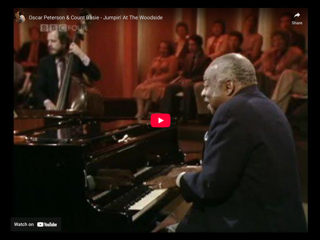Oscar Peterson & Count Basie—”Jumpin’ At The Woodside” (1980)