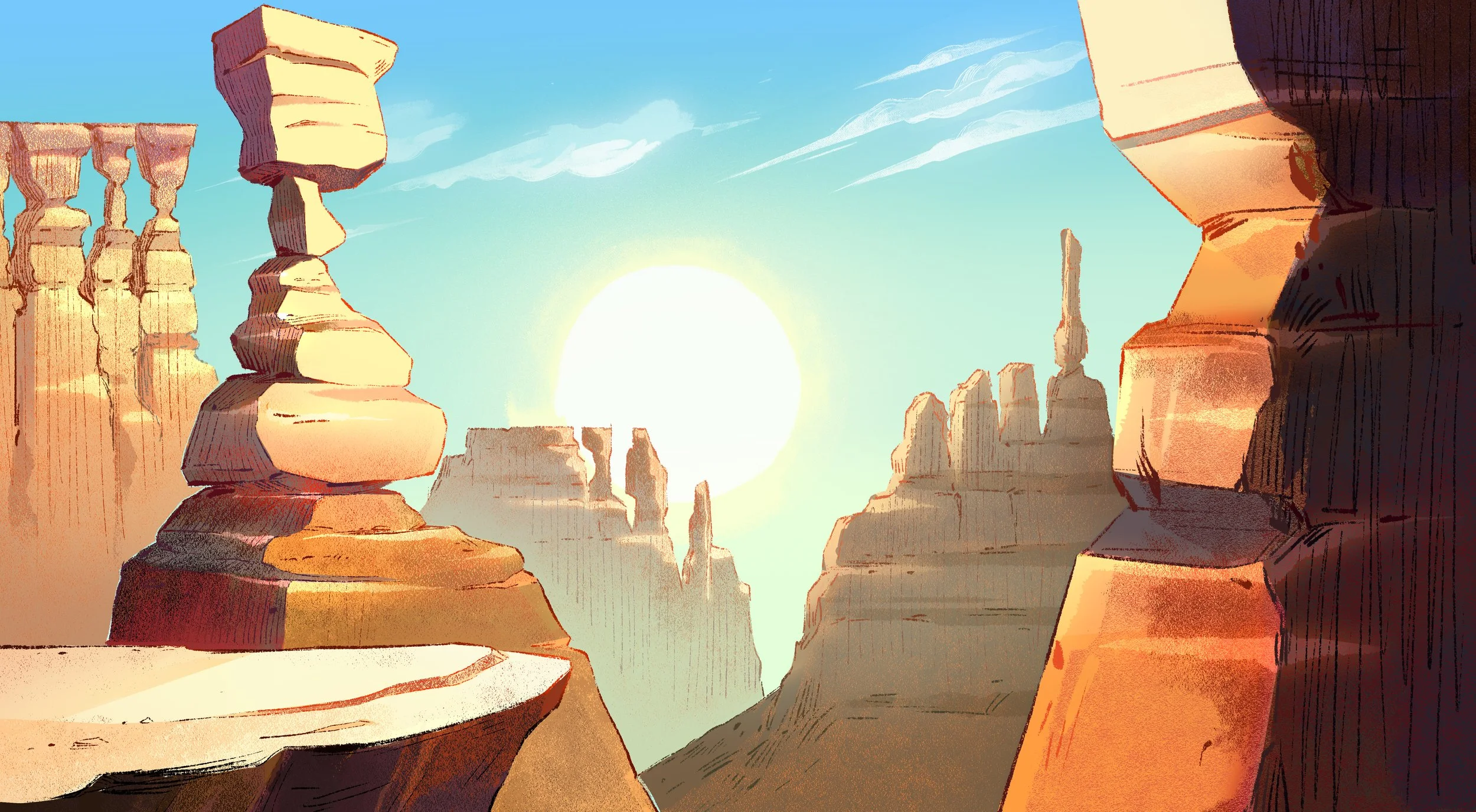 Kid Cosmic (Netflix) Background Paint freelance