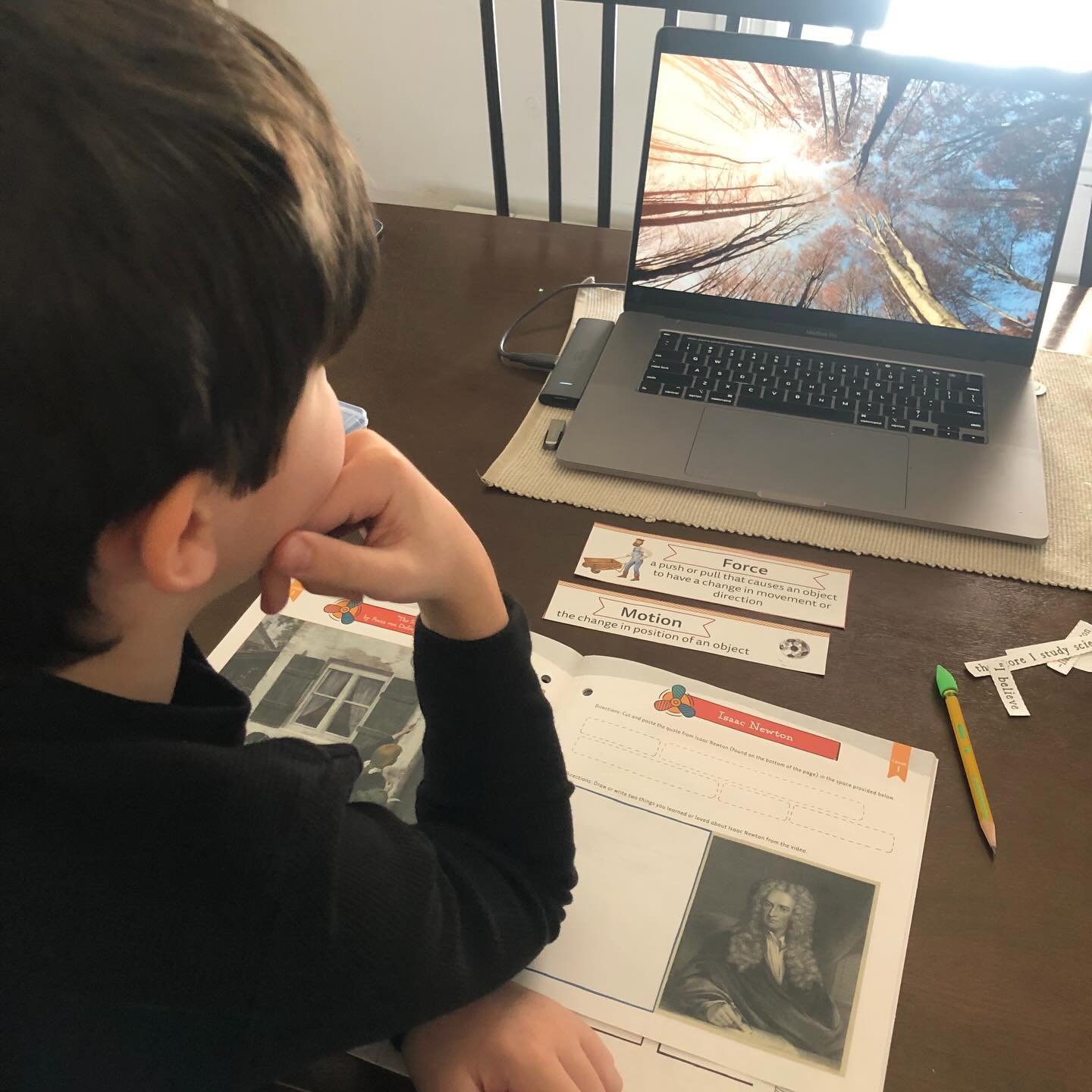 We&rsquo;ve recently started our new science and we love it! It&rsquo;s all about Motion and Simple Machines and so far we&rsquo;ve explored force &amp; motion, speed &amp; velocity, and learned about Isaac Newton. We&rsquo;ve been really enjoying al