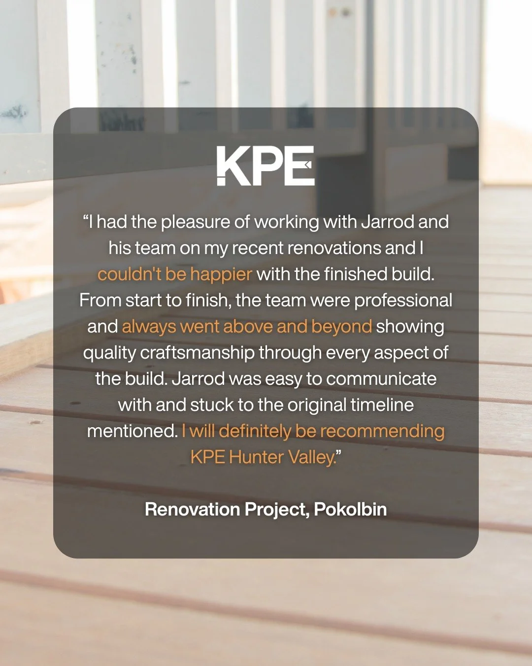 Quality work, clear communication and a finish to be proud of 👌

We appreciate the feedback.