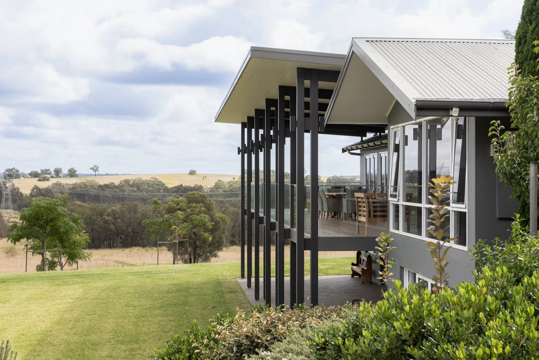 Home builders Hunter Valley two-storey custom house with balcony views.