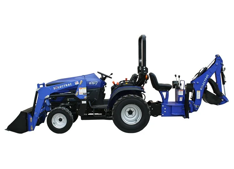 e25 Electric Tractor with Backhoe — Solectrac