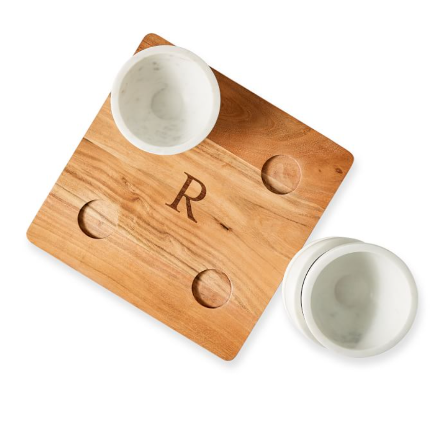 Wood and Marble Dip Set