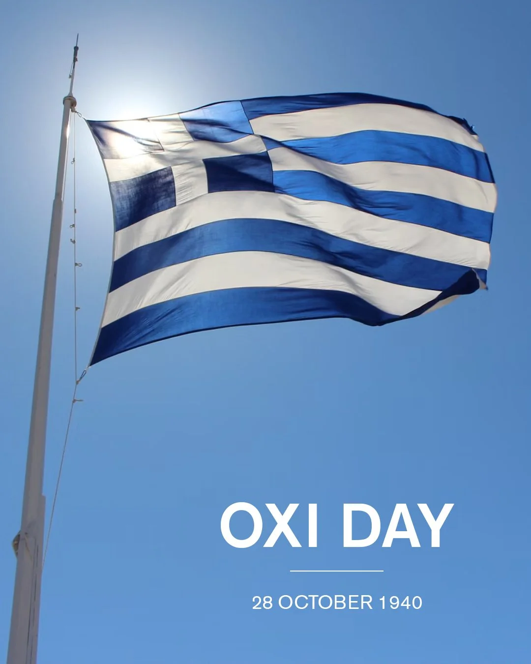 Today we celebrate OXI Day! π¬π·π
OXI Day is a national public holiday celebrated annually in Greece.
On this day in 1940, the Prime Minister and General Ioannis Metaxas replied Ξχι’ (no) to Italian dictator Benito Mussolini’s